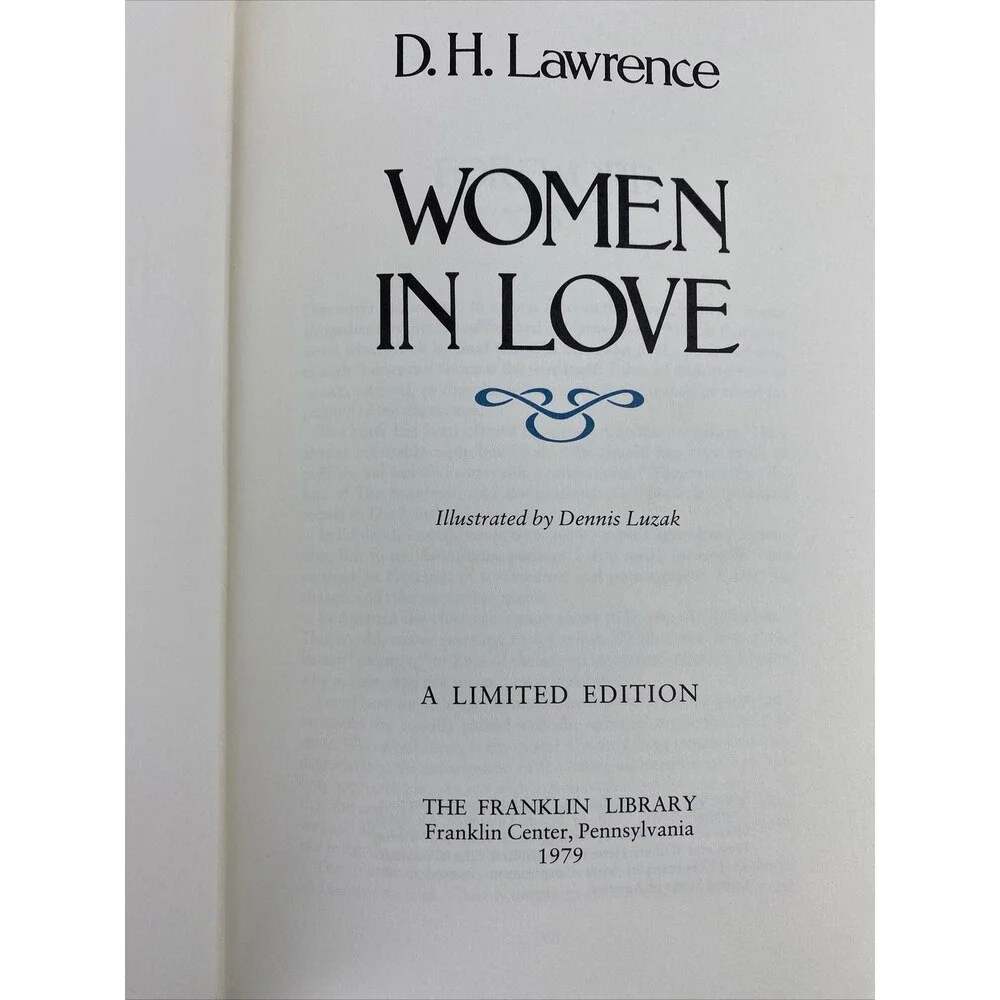 Women In Love D.H. Lawrence Franklin Mint Great Books Leather Bound 1979